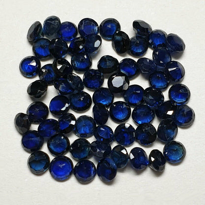 52249 - 61 Australian Deep Blue 2.9 to 3.0 mm Mixed Round Sapphires about 9 cts