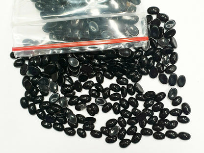 52256 - One lot of 200 Pieces 6x4 mm Oval Cabochon Cut Onyx for sale