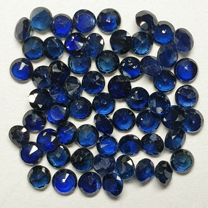 52249 - 61 Australian Deep Blue 2.9 to 3.0 mm Mixed Round Sapphires about 9 cts