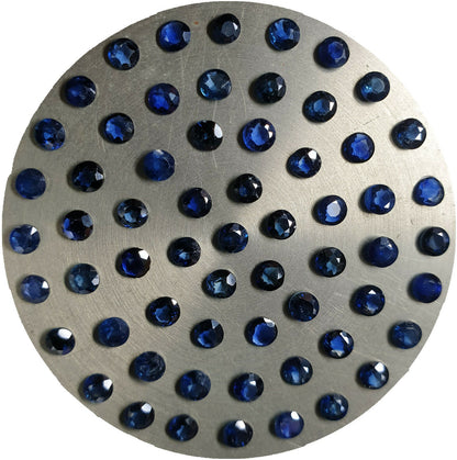 52249 - 61 Australian Deep Blue 2.9 to 3.0 mm Mixed Round Sapphires about 9 cts