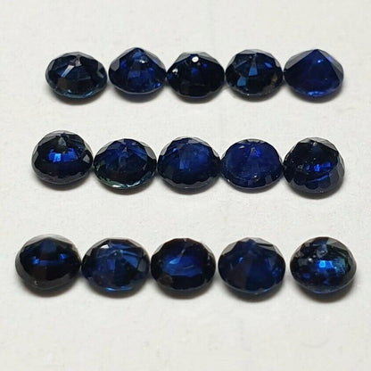 52249 - 61 Australian Deep Blue 2.9 to 3.0 mm Mixed Round Sapphires about 9 cts