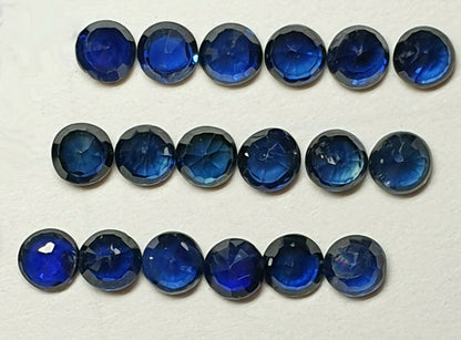 52249 - 61 Australian Deep Blue 2.9 to 3.0 mm Mixed Round Sapphires about 9 cts