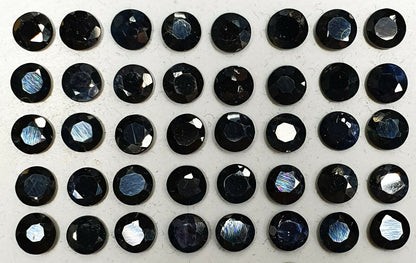 15343 - 40 Pcs Australian 4 mm Round Cut Opaque Black Sapphires Approx 17 carats