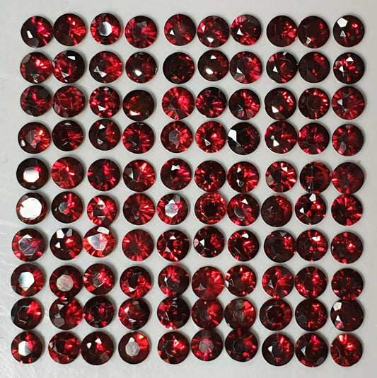 14012.1 - 200 Natural Red Garnets 3.75 mm Round Cut, Also Other Shapes Sizes
