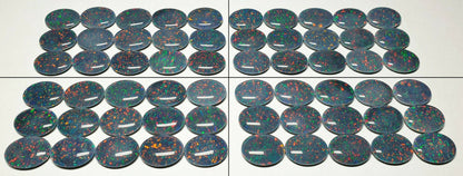 53495 -  15 Pieces 16 x 12 mm Oval Cut Opal Triplets Australia Made Natural Opal