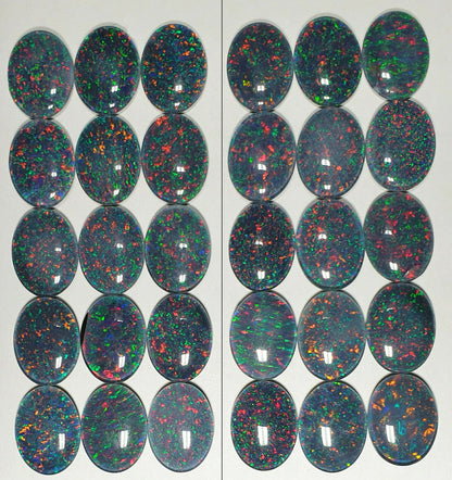 53495 -  15 Pieces 16 x 12 mm Oval Cut Opal Triplets Australia Made Natural Opal