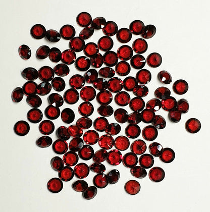 14012.1 - 200 Natural Red Garnets 3.75 mm Round Cut, Also Other Shapes Sizes