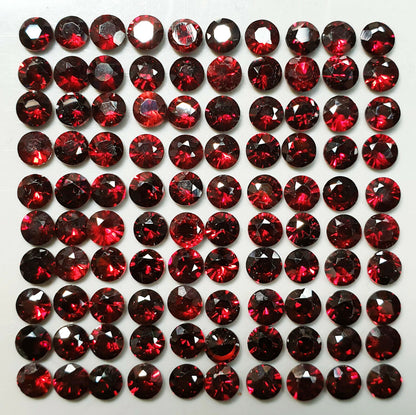 14012.1 - 200 Natural Red Garnets 3.75 mm Round Cut, Also Other Shapes Sizes