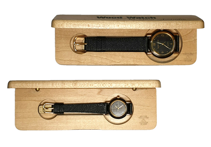 52215 - 1980's His 'n Hers Wood Watch with Timber Case Face and Presentation Box