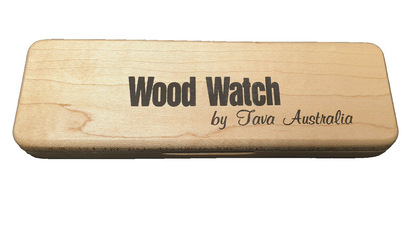 52215 - 1980's His 'n Hers Wood Watch with Timber Case Face and Presentation Box