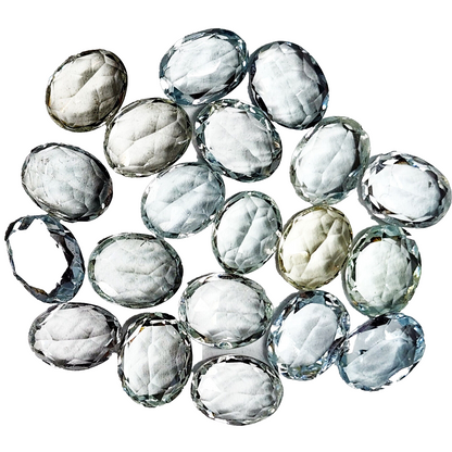 53672.0 - 20 Pieces Approx. 9x7 mm Oval Cut Aquamarines for sale Wholesale Price
