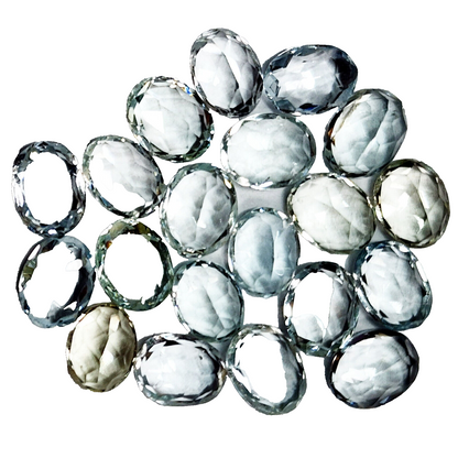 53672.0 - 20 Pieces Approx. 9x7 mm Oval Cut Aquamarines for sale Wholesale Price