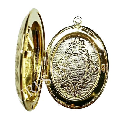 52071.2 - 130 Gold Plated Lockets Extra Large Store items within Use as Pill Box