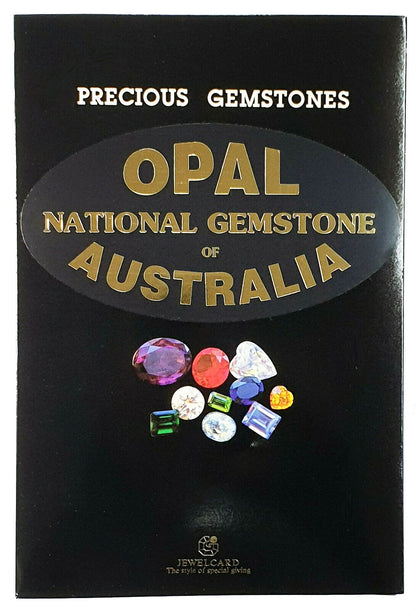 00359.2 - 100 gullbelagte opalanheng + kjede pakket i gavekort av høy kvalitet