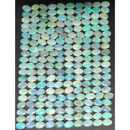 52002 -   50 Pcs 6x4 mm Natural Australian Solid Green Translucent Opal for sale