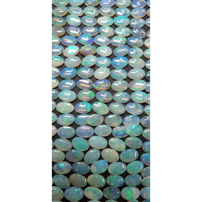 52002 -   50 Pcs 6x4 mm Natural Australian Solid Green Translucent Opal for sale