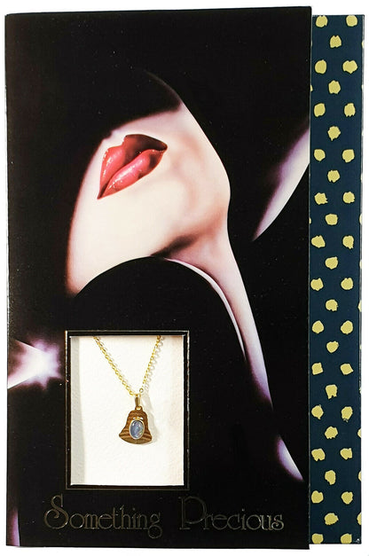 00359.1 - 20 gullbelagte opalanheng + kjeder pakket i gavekort av høy kvalitet