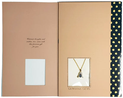 00359.1 - 20 gullbelagte opalanheng + kjeder pakket i gavekort av høy kvalitet