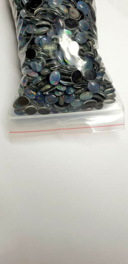 52016 -   300 Opal Triplets 8x6 mm Oval Cut from Natural Central Australian Opal