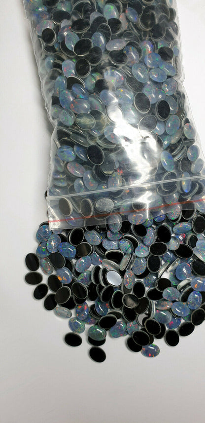 52016 -   300 Opal Triplets 8x6 mm Oval Cut from Natural Central Australian Opal