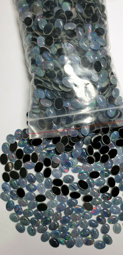 52016 -   300 Opal Triplets 8x6 mm Oval Cut from Natural Central Australian Opal