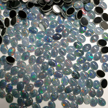 52016 -   300 Opal Triplets 8x6 mm Oval Cut from Natural Central Australian Opal