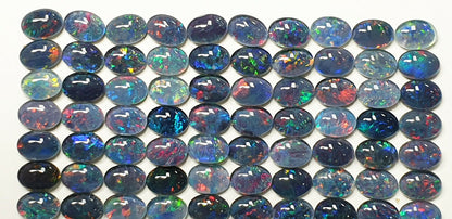 52211 -     100 Pcs 7x5 mm Oval Cut Opal Triplets Made in Australia Natural Opal