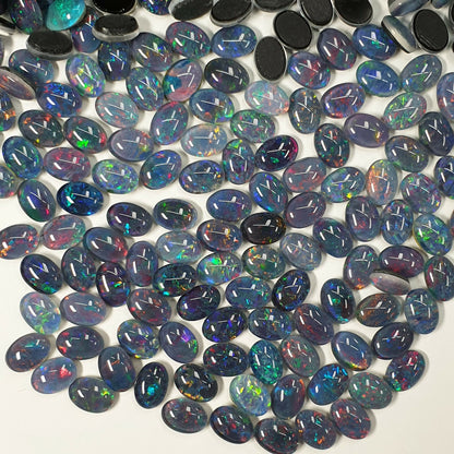 52211 -     100 Pcs 7x5 mm Oval Cut Opal Triplets Made in Australia Natural Opal