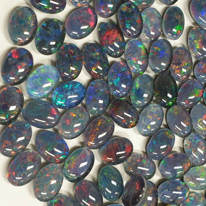 52211 -     100 Pcs 7x5 mm Oval Cut Opal Triplets Made in Australia Natural Opal
