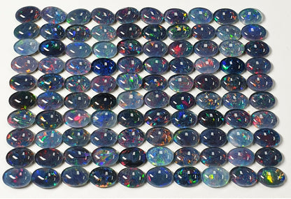 52211 -     100 Pcs 7x5 mm Oval Cut Opal Triplets Made in Australia Natural Opal