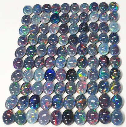 52211 -     100 Pcs 7x5 mm Oval Cut Opal Triplets Made in Australia Natural Opal
