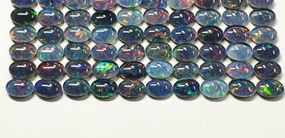 52211 -     100 Pcs 7x5 mm Oval Cut Opal Triplets Made in Australia Natural Opal