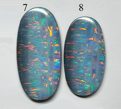 54100.0 - EB - 4 lots of Oval cut NaturalAustralian Opal doublets in mixed sizes