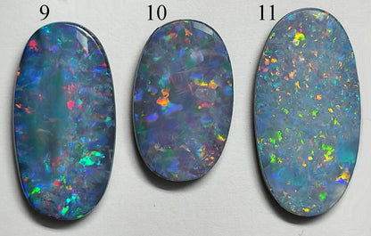 54100.0 - EB - 4 lots of Oval cut NaturalAustralian Opal doublets in mixed sizes