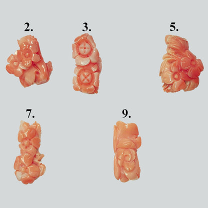 53953.0 - Natural Coral from Taiwan Harvested from the Sea Each piece about 10 Carats From about 17 mm to 30 mm in height