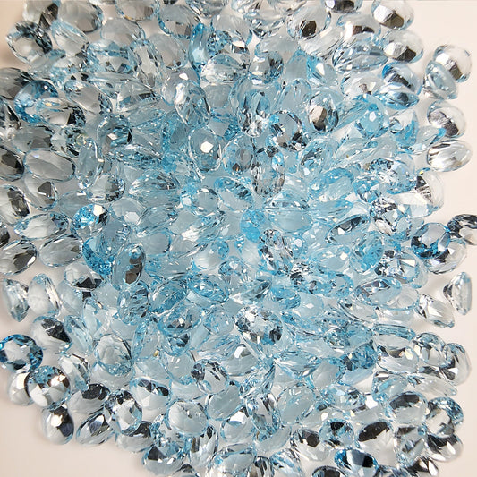 15297.0 - 6 x 4 mm Oval Cut Light Blue Topaz in Various Wholesale Lots for sale Old stock at very old price Other sizes and shapes available