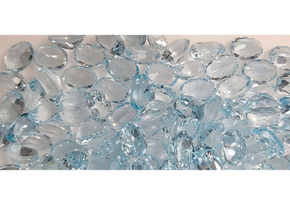 15297.0 - 6 x 4 mm Oval Cut Light Blue Topaz in Various Wholesale Lots for sale Old stock at very old price Other sizes and shapes available