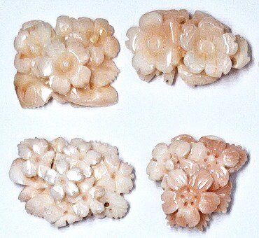 54006.0 - Natural Light Pink Coral Carvings from Taiwan with a hole drilled at the top Size 10 to 35 mm in length About 15 carats or 3 Grams