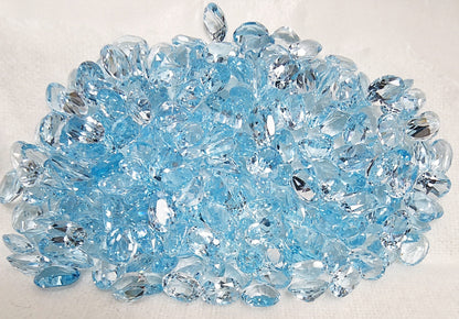 15297.0 - 6 x 4 mm Oval Cut Light Blue Topaz in Various Wholesale Lots for sale Old stock at very old price Other sizes and shapes available