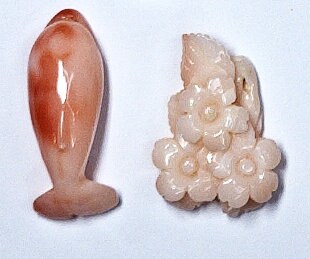 54006.0 - Natural Light Pink Coral Carvings from Taiwan with a hole drilled at the top Size 10 to 35 mm in length About 15 carats or 3 Grams