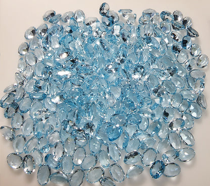 15297.0 - 6 x 4 mm Oval Cut Light Blue Topaz in Various Wholesale Lots for sale Old stock at very old price Other sizes and shapes available
