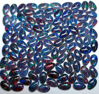 54010.0 - 10x6 mm Pear Shaped Opal Triplets Australian Made Specially Selected for easy matching into pairs for drop earrings or sets