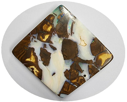 53957.0 - One Slab of Australian Boulder Opal 50x50x10 mm(+-) Make into Belt Buckle or Bola Slide or Office Desk Paper Weight or Ornamnet