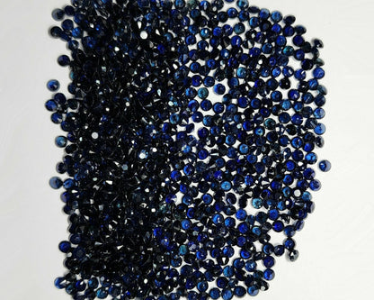 53965.0 - Round Cut Australian Blue-Black Sapphires for sale Mostly Very Deep Blue and Blackish when Set in Jewellery Mostly Step Cut