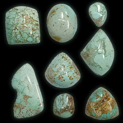 54011.0 - Natural Free-shaped large cut and polished Australian Turquoise for sale Mined in central australia during the 1970's Very rare
