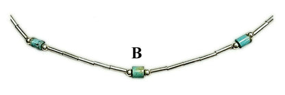 53960 - Liquid Sterling Silver Necklaces from the 1970's in 3 Designs 40 cm 18 inch Wholesale Quantities Choose One or a Mixture of Designs