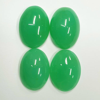 53546.0 - 18 x 13 mm oval cabochon cut Australian Chrysoprase Natural colour No treatment High quality From Maryborough Queensland in 1970's
