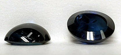 14050.0 - Australian Cabochon Blue Sapphires. Mined, Cut and Polished in Australia. Approximately 6.50 x 5.25 mm and Approx. 1 carat each