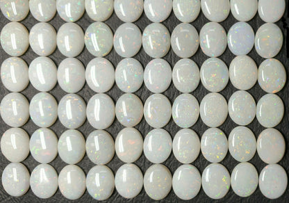 53511.0 - 10x8 mm Wholesale Lot of 25 Pieces Natural Australian Solid White Opal from Coober Pedy For sale Each lot is about 34 carats