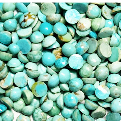 50002.0 - 2 mm Round Cabochon Cut NATURAL Non-treated Australian Turquoise for sale Wholesale Quantities and Discounts Our "TurqOZ" is rare